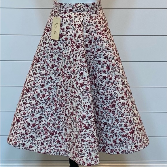 NWT Anthropologie Let It Be Me Quilted Midi Skirt - Picture 2 of 9